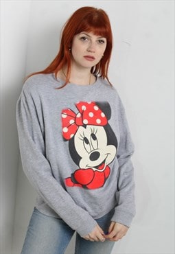 Vintage Disney Minnie Mouse Sweatshirt Grey