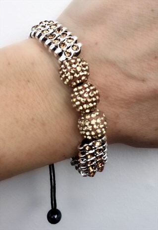 GOLD SPARKLE CORD BRACELET