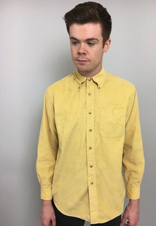 VINTAGE 90S YELLOW CORDUROY SHIRT