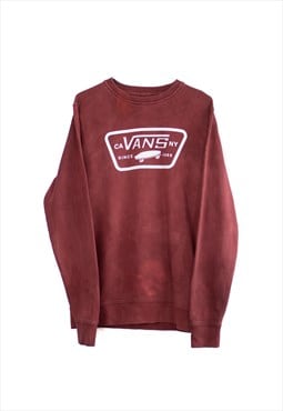 Vintage Vans Skate Sweatshirt in Burgundy S