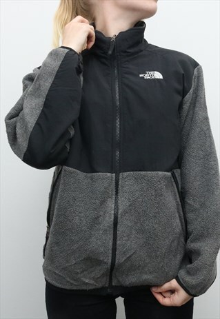 THE NORTH FACE - GREY DENALI EMBROIDERED FLEECE JACKET - XLA