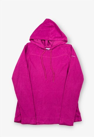 VINTAGE COLUMBIA FLEECE HOODIE HOT PINK LARGE BV16612