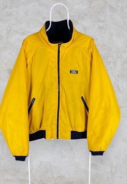 Vintage L.L. Bean Puffer Jacket Fleece Lined Yellow Mens XL