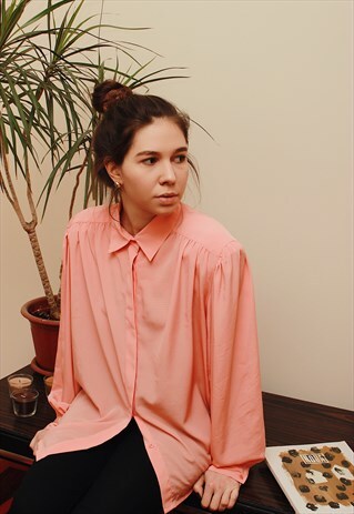 VINTAGE 80'S PINK BLOUSE