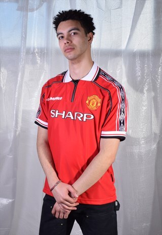 VINTAGE UMBRO RED MANCHESTER UNITED 1998/99 HOME SHIRT
