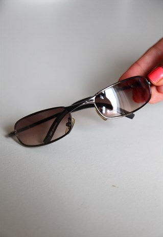 VINTAGE DARK CHROME FRAME, GREY LENSES