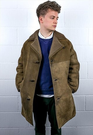 VINTAGE FAUX SHEEPSKIN JACKET