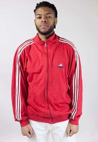VINTAGE 90S ADIDAS RED SPORTS JACKET
