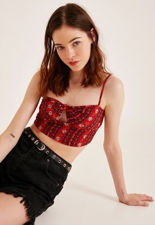 FLORAL BOW TOP