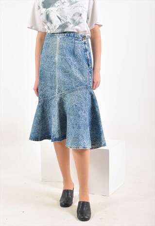 VINTAGE 80'S MIDI DENIM SKIRT
