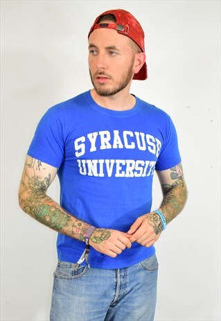 VINTAGE USA BLUE SYRACUSE COLLEGE T SHIRT