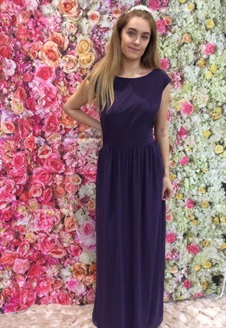BATEAU NECKLINE PROM, EVENING OR BRIDESMAIDS MARACAINE DRESS