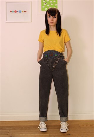 80S VERY SWEET JEANS WITH EMBROIDERY