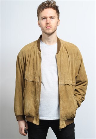 VINTAGE SUEDE BOMBER JACKET