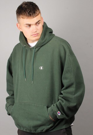VINTAGE CHAMPION GREEN HOODIE