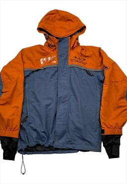 Nike ACG Vintage Grey & Orange Hooded Ski Waterproof Jacket