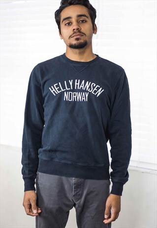 VINTAGE HELLY HANSEN SWEATSHIRT JUMPER LOGO 90S S 15.8