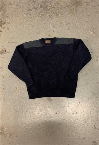 Vintage Woolrich Knitted Jumper Pullover Grandad Sweater