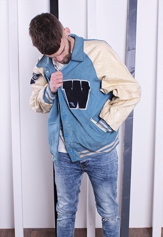 VINTAGE 90S VARSITY BOMBER JACKET. AMERICAN/ USA JACKET