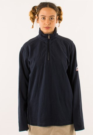 VINTAGE NAVY NAUTICA QUARTER ZIP SWEATSHIRT