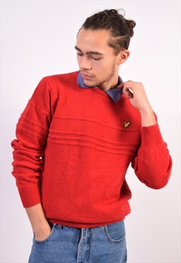 Vintage Lyle & Scott Jumper Sweater Red