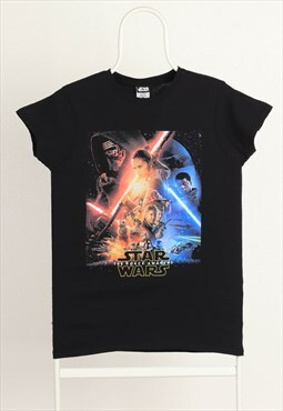 Vintage Star Wars Graphic Crewneck T-shirt Black