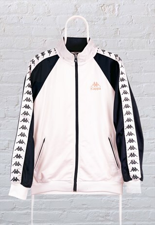VINTAGE KAPPA TRACK JACKET TAPED SEAM MEDIUM