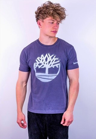 VINTAGE TIMBERLAND T-SHIRT IN BLUE MEDIUM