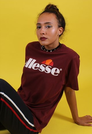 MAROON ELLESSE TEE