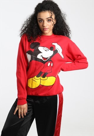 90S MICKEY PRINT SWEATSHIRT