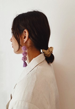 LILAC TULLE DROP EARRINGS