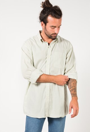 VINTAGE 80'S TOMMY HILFIGER COTTON SHIRT / S4276
