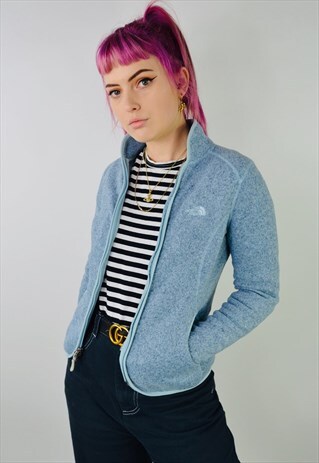 VINTAGE THE NORTH FACE EMBROIDERED FLEECE JACKET