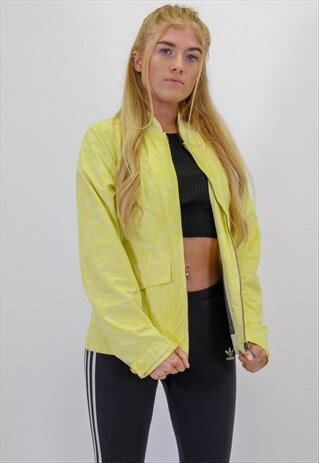 VINTAGE PUMA FESTIVAL PATTERN JACKET IN YELLOW UK 10