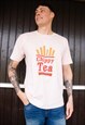 CHIPPY TEA MEN'S SLOGAN T-SHIRT WITH CHIPS GRAPHIC