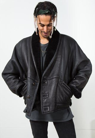 VINTAGE LEATHER SHEEPSKIN JACKET / S172