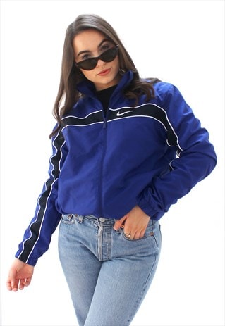 90'S RETRO BLUE ZIP FESTIVAL JACKET
