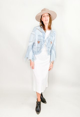 REWORKED BELL SLEEVE DENIM JACKET