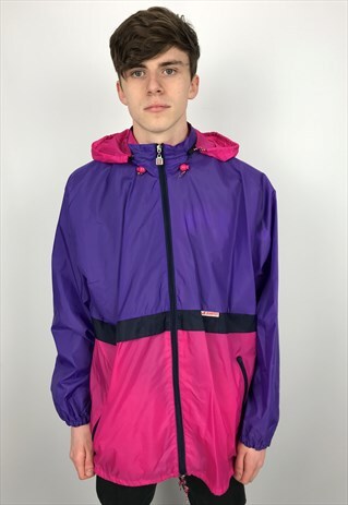 90S VINTAGE JEANTEX PACKABLE FESTIVAL RAIN JACKET