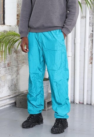 VINTAGE SERGIO TACCHINI LOGO TRACKSUIT TROUSERS BLUE