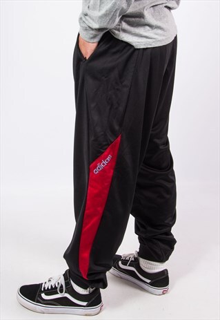 90'S ADIDAS BLACK TRACKSUIT BOTTOMS