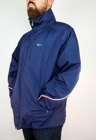 90S NIKE NAVY PUFFER PARKA JACKET