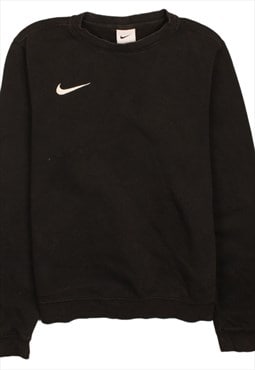 Vintage 90's Nike Sweatshirt Swoosh Crew Neck Black Large