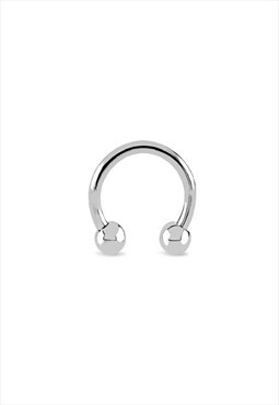 Silver Surgical Steel Circular Barbell Piercing 8mm