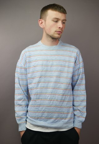VINTAGE STRIPED SWEATER IN BLUE