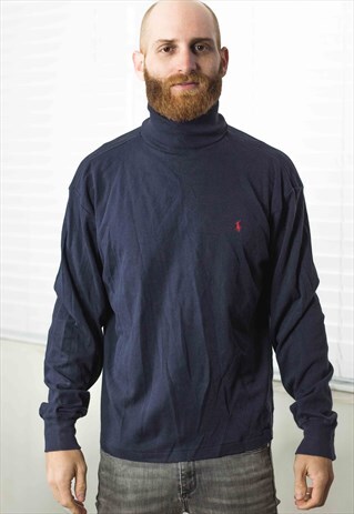 VINTAGE POLO RALPH LAUREN ROLL NECK JUMPER 90S X 11