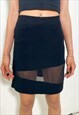 VINTAGE 90S BLACK MINI SKIRT 