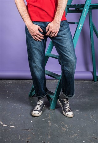 VINTAGE BLUE 569 LEVI'S PAINT JEANS