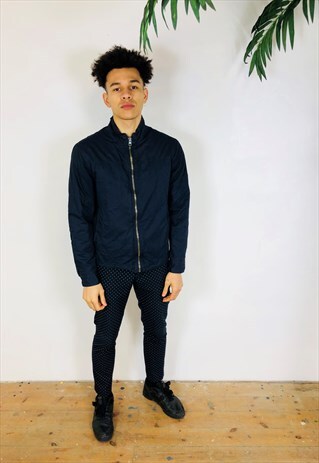 NAVY BLUE TOMMY HILFIGER HARRINGTON STYLE JACKET