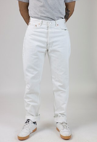 VINTAGE 90S LEVI'S WHITE 501 JEANS